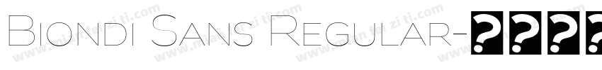 Biondi Sans Regular字体转换